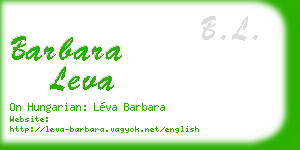 barbara leva business card